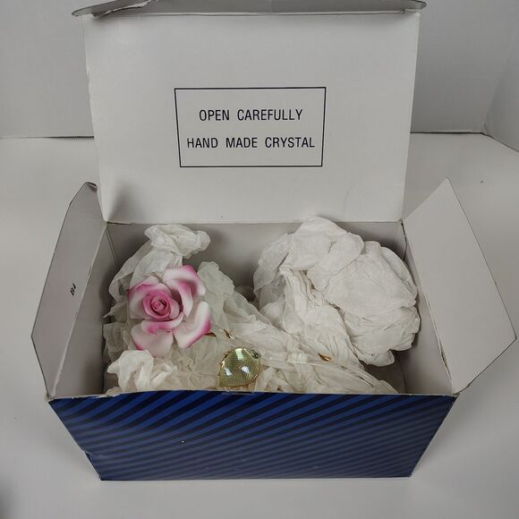 Collectible Clear Crystal Rose with Mirror "I Love You Always" Romantic Gift Y2K - Picture 7 of 11